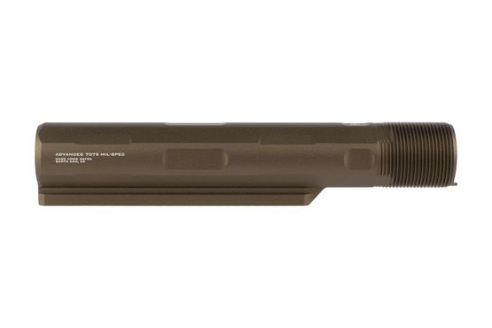 Strike Industries advanced buffer tube with fde finish offers 7-positions for your favorite carbine stocks